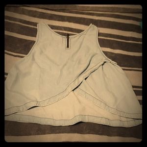 Bb Dakota Almost Crop Blue Jean Tank